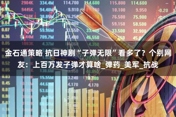 金石通策略 抗日神剧“子弹无限”看多了？个别网友：上百万发子弹才算啥_弹药_美军_抗战