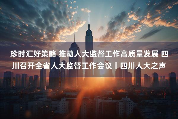 珍时汇好策略 推动人大监督工作高质量发展 四川召开全省人大监督工作会议丨四川人大之声